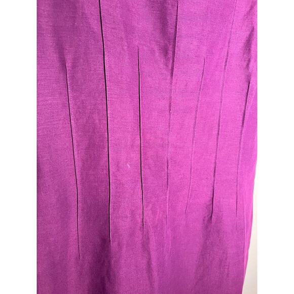 EVAN PICONE Womens Size 8 Purple Sheath Dress Short Sleeve Linen Blend - Picture 4 of 7